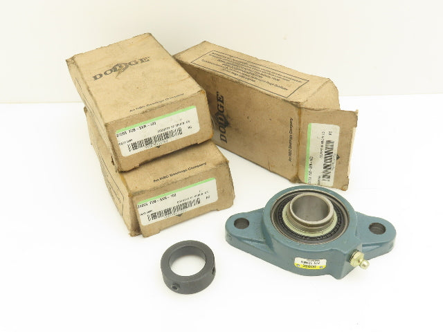 Dodge 131058 F2B-SXR-100 Flange Bearing 2-Bolt 1" Bore w/Lock Collar Lot of 3