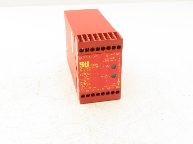 Sti SR09A 44510-0510 Universal Safety Relay Unit 110/230VAC Automatic Reset