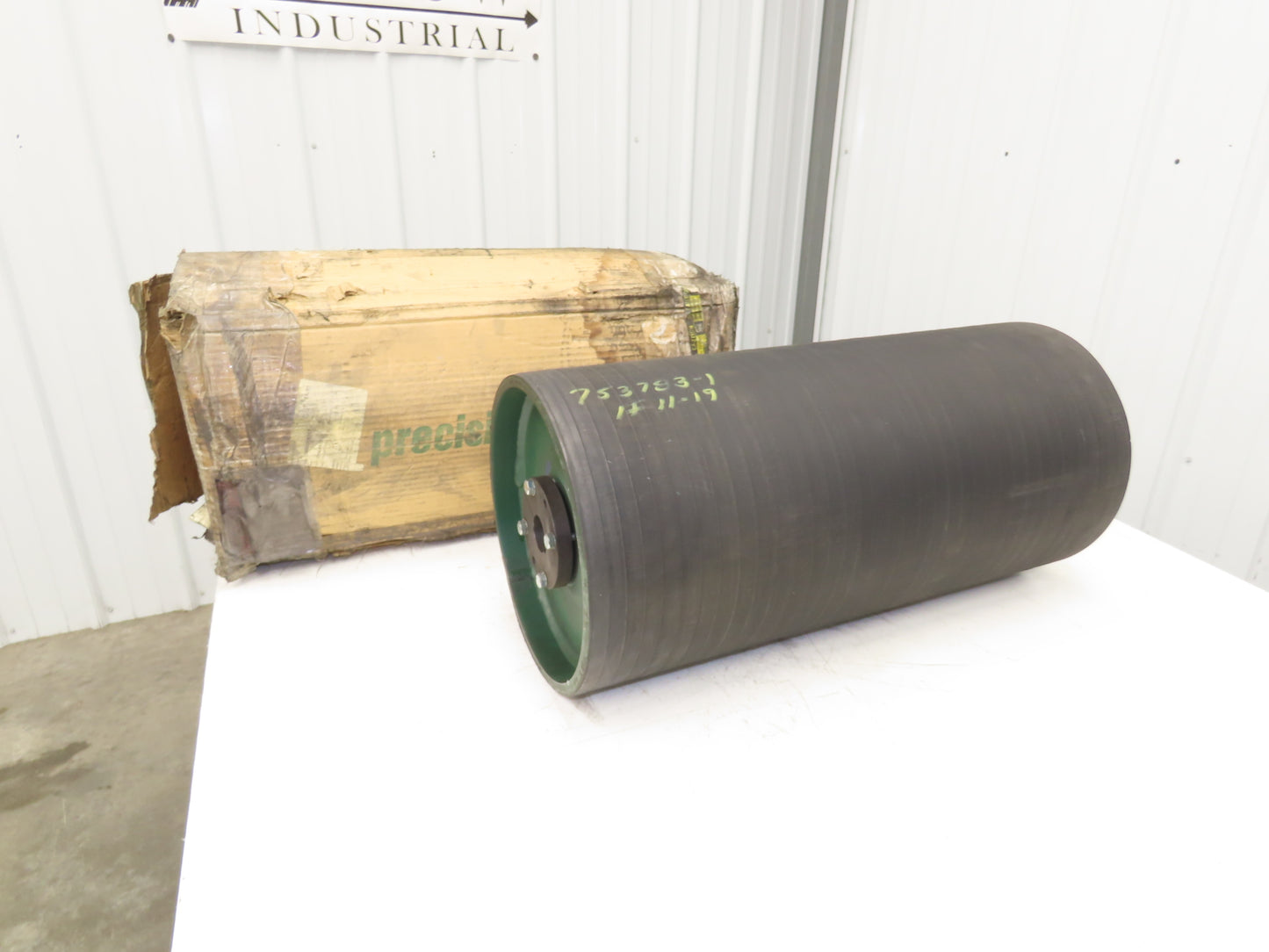 PPI Precision 12"x 26" Belt Conveyor Lagged Drive Pulley 1.5" Bore XT25 Hub