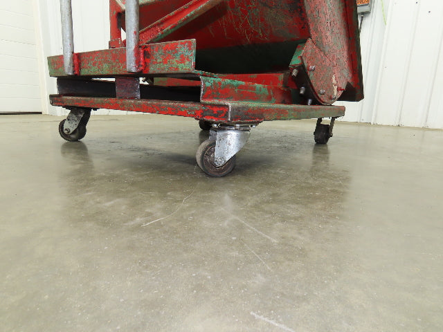 Roura Self Dumping Hopper 1/3 Yard Forklift Steel Dumpster 40x48x31" Casters