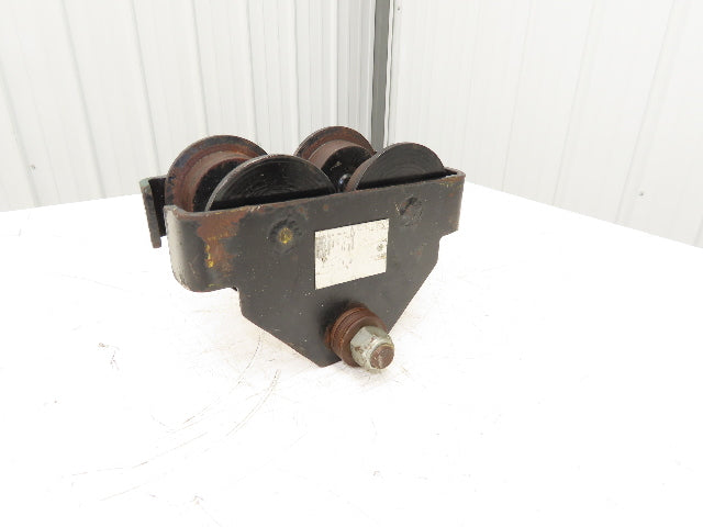 CM 1 Ton Plain Type Manual Push Trolley 3"-6" Beam 2000Lb -No Hanger Bracket