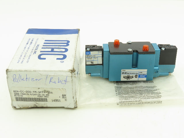 Mac 82A-EC-000-TM Pneumatic Solenoid Valve 4/3 Double Acting 150PSI 24VDC Coil