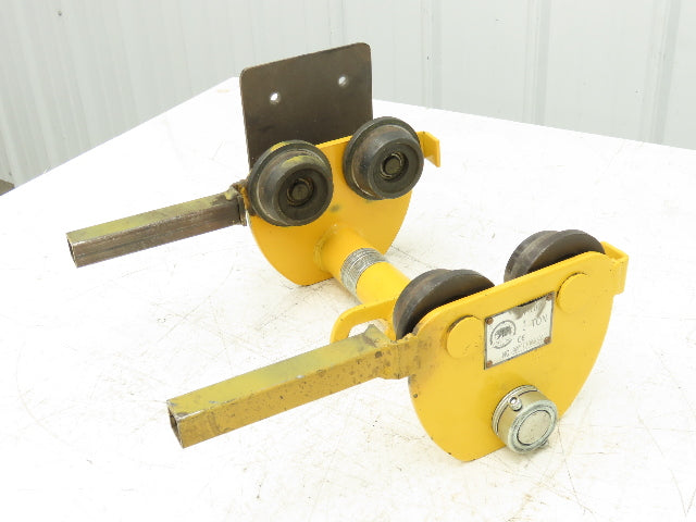 Black Bear PT-100 2200Lb 1-Ton Manual Plain Push Trolley 8"-10" Flange