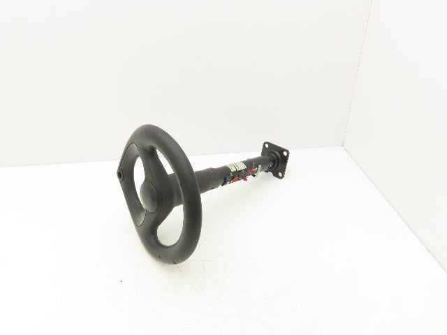 Linde 12855421000 Forklift Steering Wheel & Column W/Horn Removed From E32CL