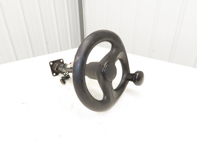 Linde 12855421000 Forklift Steering Wheel & Column W/Horn Removed From E32CL