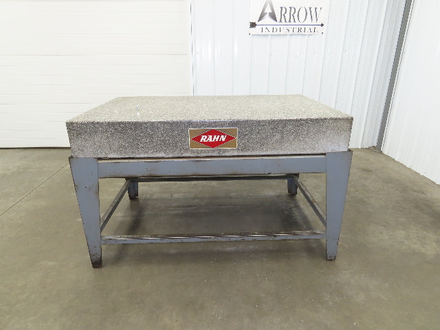 Rahn Granite Surface Inspection Plate Grade A 60" x 36" x 8" w/Stand