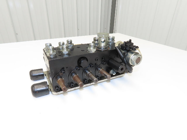 Linde L0009443761 Hydraulic 4-Lever Spool Valve Forklift Mast Control Off E32CL