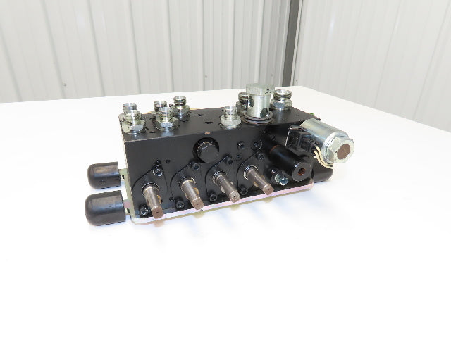 Linde L0009443761 Hydraulic 4-Lever Spool Valve Forklift Mast Control Off E32CL
