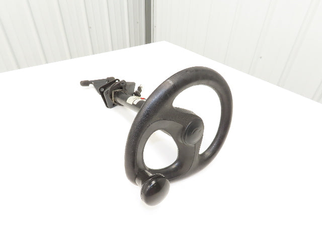 Linde 12855421000 Forklift Steering Wheel & Column W/Horn Removed From E32CL