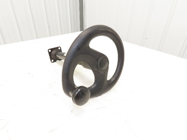 Linde 12855421000 Forklift Steering Wheel & Column W/Horn Removed From E32CL