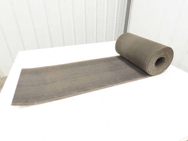 16"W x 25' Heat Resistant Fabric Conveyor Belt 1-Ply Gray Reversible 1/8"Thick