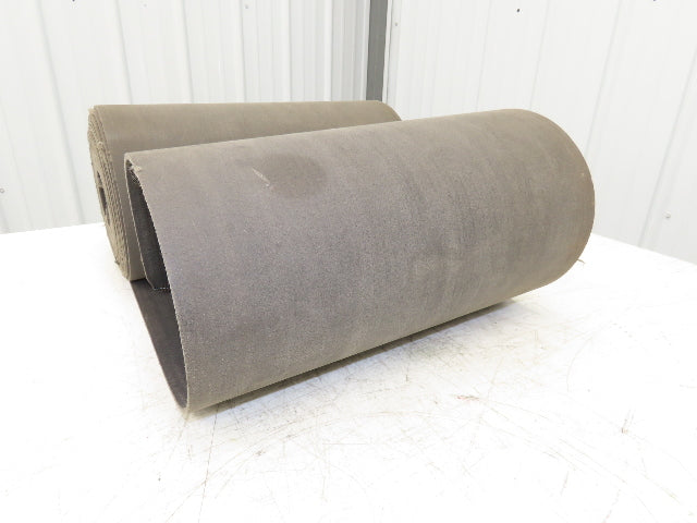 16"W x 31' Heat Resistant Fabric Conveyor Belt 1-Ply Gray Reversible 1/8"Thick