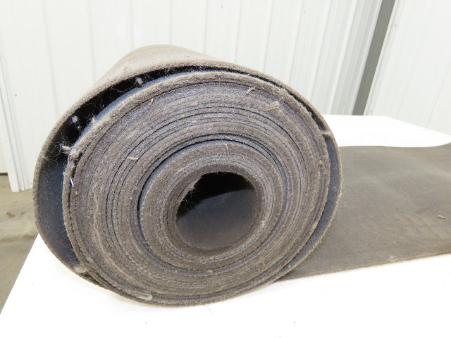 16"W x 42' Heat Resistant Fabric Conveyor Belt 1-Ply Gray Reversible 3/32"Thick