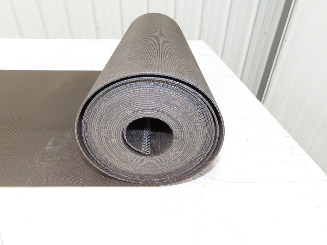 16"W x 20' Heat Resistant Fabric Conveyor Belt 1-Ply Gray Reversible 1/8"Thick