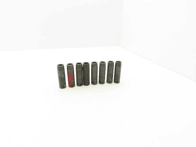 Proto 7315MHT Impact Socket 15mm Thin Wall 1/2" Drive 2" Deep Lot Of 8