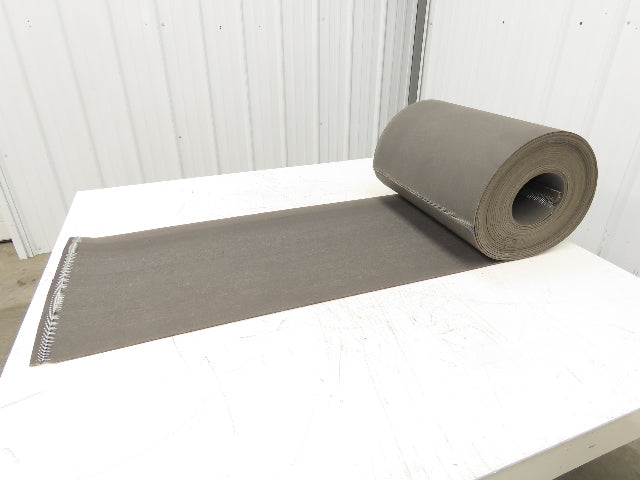 18"W x 59' Soft Top Rubber Fabric Conveyor Belt Gray Reversible 1/8"Thick