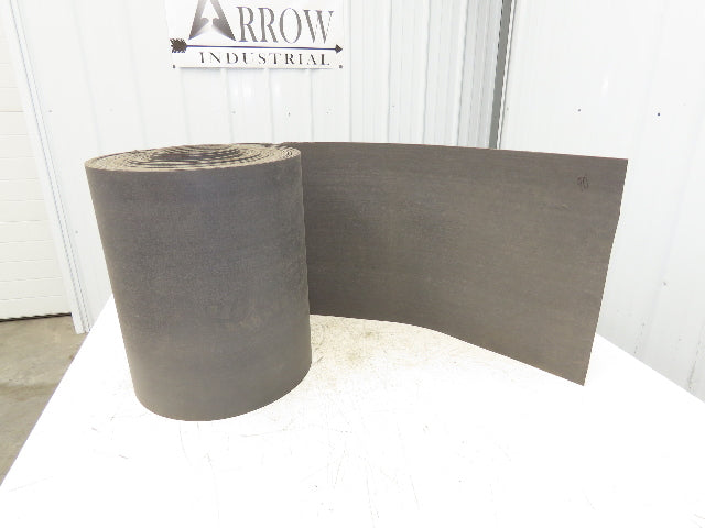 18"W x 90' Soft Top Rubber Fabric Conveyor Belt Gray Reversible 1/8"Thick