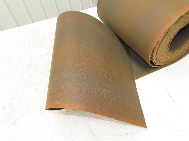 18"W x 50' Tan Rubber Conveyor Belt Nylon Back 50' Length 7/64"Thick