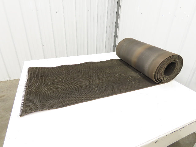 24"W x 20' Rough Grip Top Rubber Conveyor Belt 2-Ply Black 20' Length