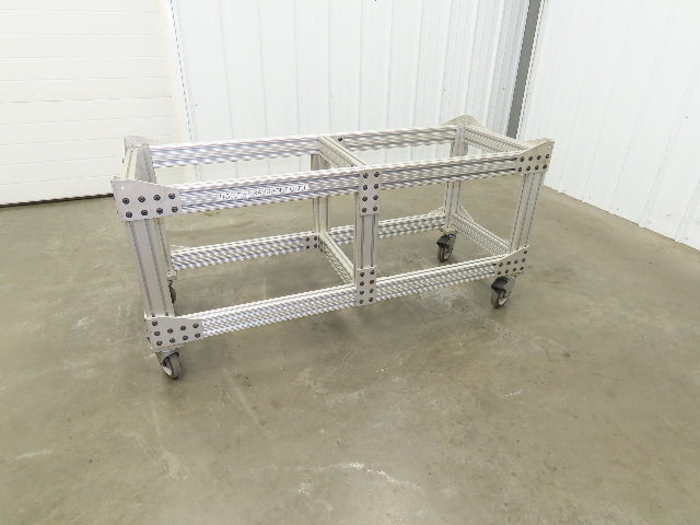 1530 Aluminum Table Work Cart 80/20 Extrusion T Slot 57x21" Caster Machine Base