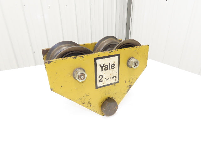 Yale FWA 2-Ton 4000Lb Manual Ball Bearing Push Trolley 2.5"-7" Beam