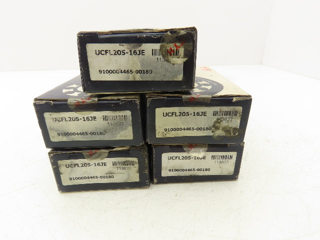FYH UCFL205-16JE Flange Mount Ball Bearing 1" Bore Set Screw Locking Lot of 5