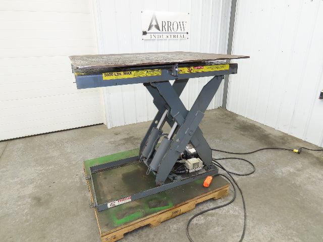 Pentalift Hydraulic Scissor Lift Table 5500lbs 48" X 42" Swivel Top 120 Volt