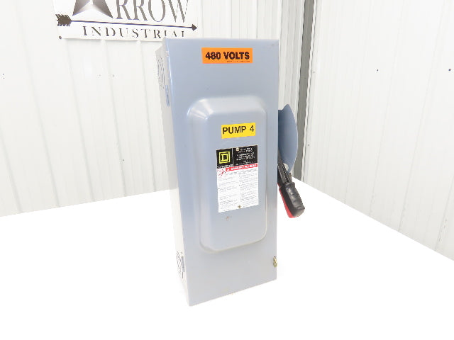 Square D H363 Safety Disconnect Switch 600V 100A 3 Pole Fused Series F05