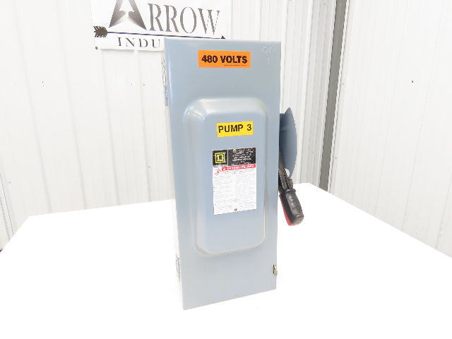 Square D H363 Safety Disconnect Switch 100A 600V 3 Pole Fused Series F05