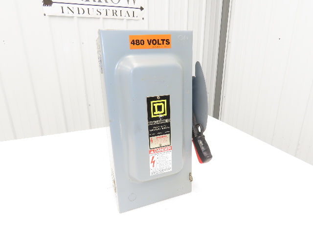 Square D H362 Heavy Duty Fused Safety Disconnect Switch 60A 600VAC Ser F1