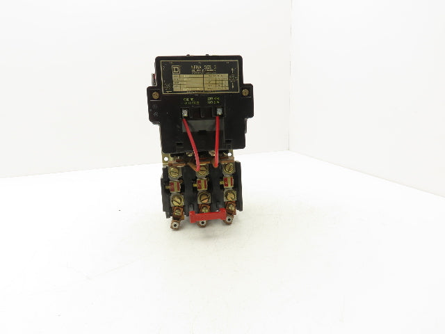 Square D 8536-SE0-1 Motor Starter Contactor NEMA Size 3 600V 50Hp 120V Coil