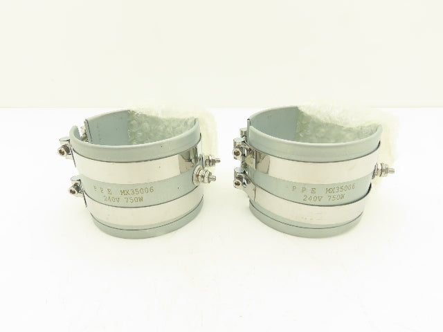 PPE MX35006 Steel Band Heater 3"Width x 3.5"ID 750W 240V Lot of 2
