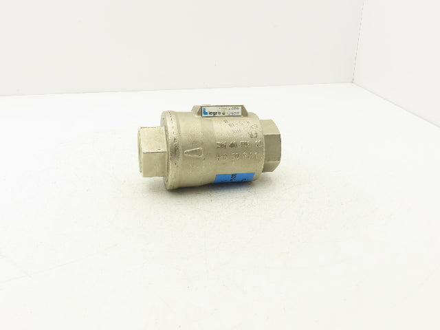 Legris 4203 40 Air-Actuated Axial Valve 1-1/2" NPT End Connections NC 10 Bar