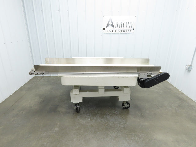 17"x 82"L Slider Bed Conveyor 15"Belt w/Stainless Sides 90VDC Belt Drive 94 FPM