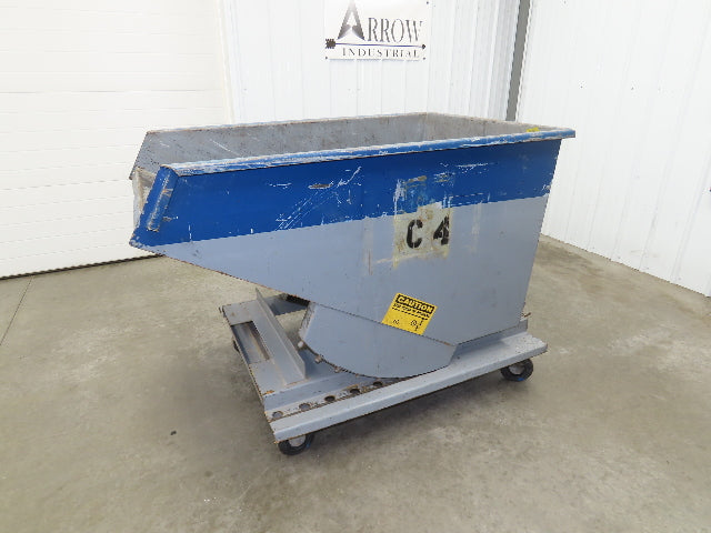Meco 1 YD Self Dumping Hopper 6000lbs Trash Recycling 10g Bin Casters