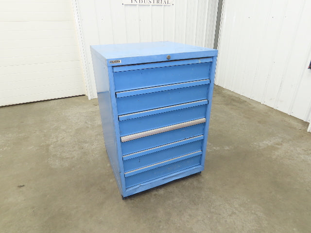 Lista Tool Cabinet Chest 6 Drawer 29x29x42" Blue Stanley Vidmar
