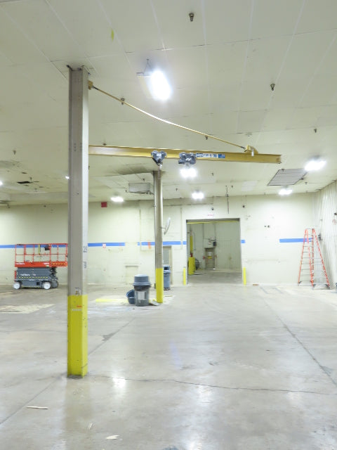 Contrx WMC212 1-Ton 2000Lb Wall Mount Jib Crane 12' Span Top Brace 200° Rotate