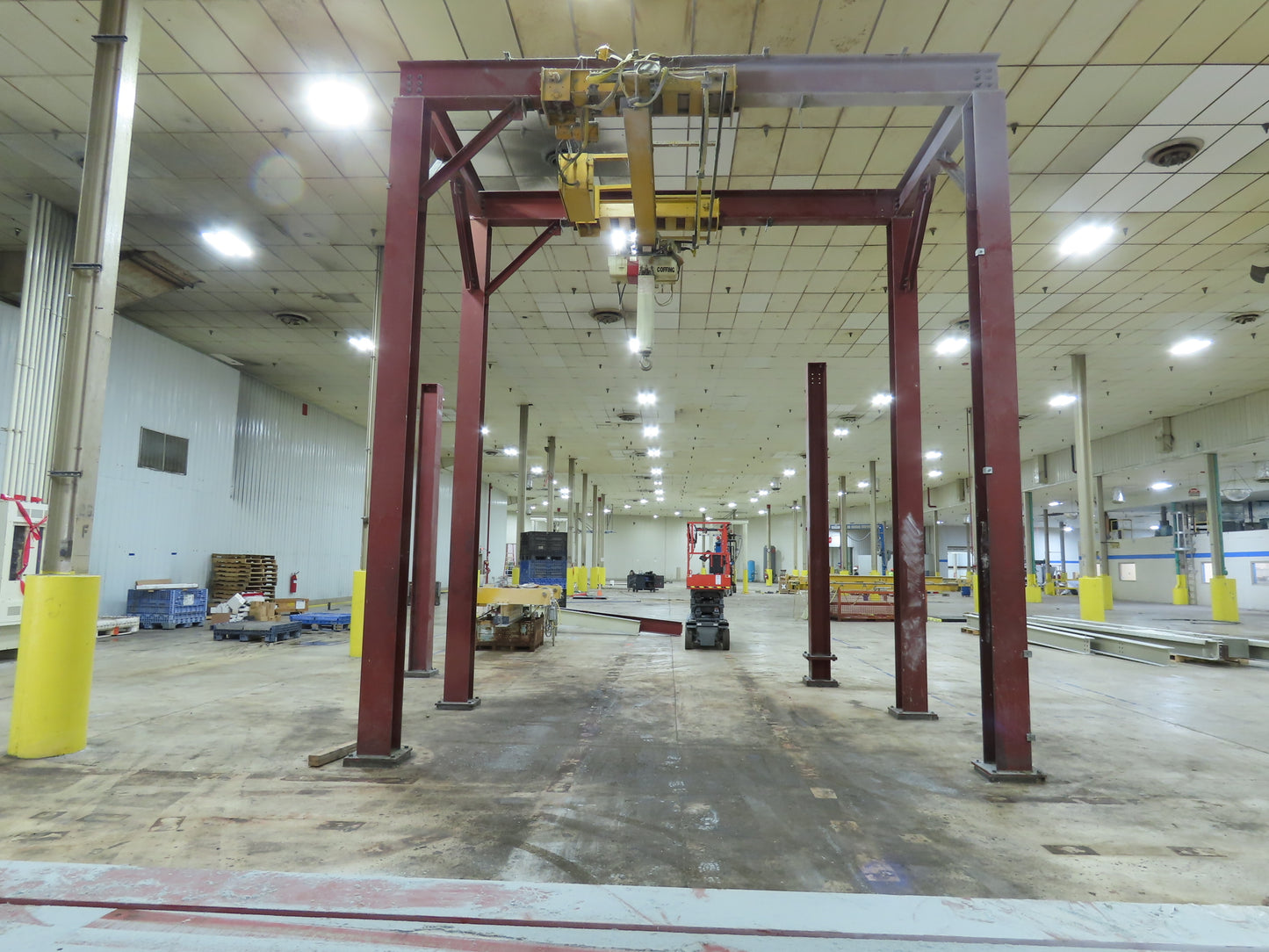 Brehob 5 Ton Free Standing Bridge Crane 8' Span 16' 10" Runway 16' 10"HUB