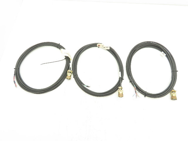 Amphenol PC06A-12-8S(SR) 8 Pin Connector With 20 Cable 7 Leads Lot of 3