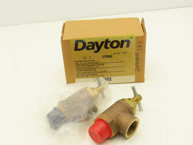 Dayton 3YB66 Pressure Relief Valve 3/4" NPT 300 PSI 25 GPM Brass Lot of 2