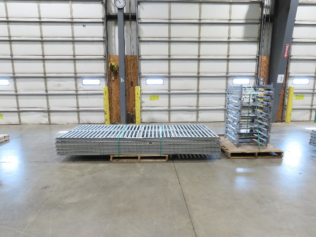 24"x 10' Gravity Roller Conveyor 1-3/8"Dia 22"BF 10-Sections 100'L 26-32" Legs
