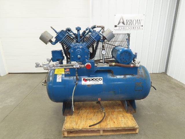 Quincy QT-15 Nepcco Air Compressor 10HP 120 Gal Two-Stage 230/460V 3Ph