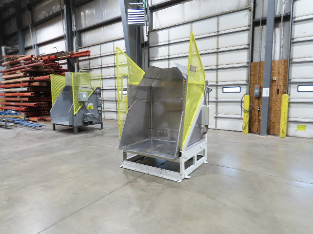 Hydraulic Tote Dumper Aluminum Gaylord Box Tipper 48x40" 1Hp 460V 3PH