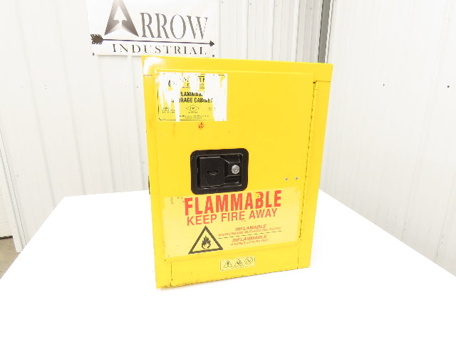 Durham 1004M-50 Yellow Flammable Cabinet 4 Gallon Capacity One Shelf