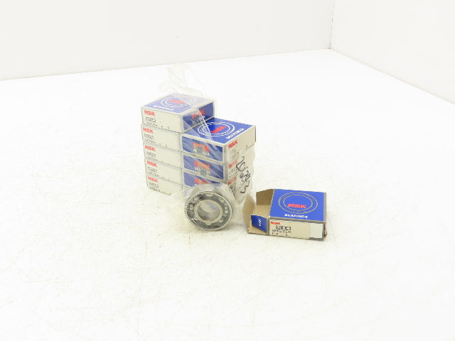NSK 6203C3 Ball Bearing 17mm-ID x 40mm-OD x 12mm-Width Lot of 10