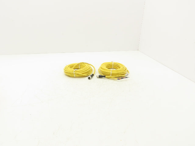 Banner QDE-825D Quick Disconnect Cable Cordset 8-Pin Female 22AWG 8M Lot of 2