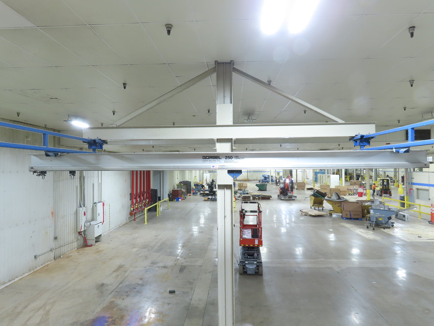 Gorbel 250Lb Ceiling Mount Aluminum Bridge Crane 13' Span 23' Runway