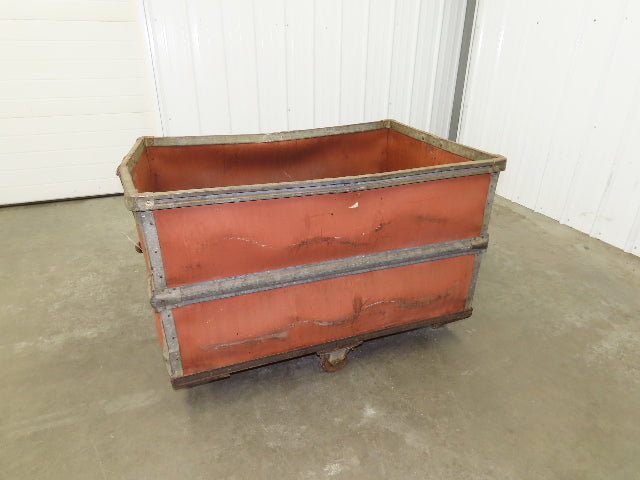 Vintage Tobacco Rolling Cart Factory Bin Steampunk Basket Storage Sutliff Red