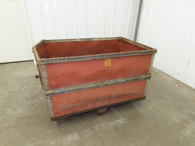 Vintage Tobacco Rolling Cart Factory Bin Steampunk Basket Storage Sutliff Red