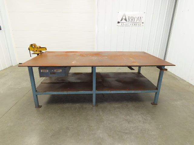 1/2" Top Steel Fabrication Welding Layout Table Work Bench 96"x48" W/ 6" Vise